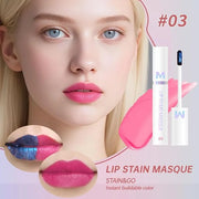 Matte Lip Gloss Peel Off Masque - Peel Off Lip Stain Tattoo, Light Pink Peel Off Lip Tint，Long Lasting Waterproof Transfer...