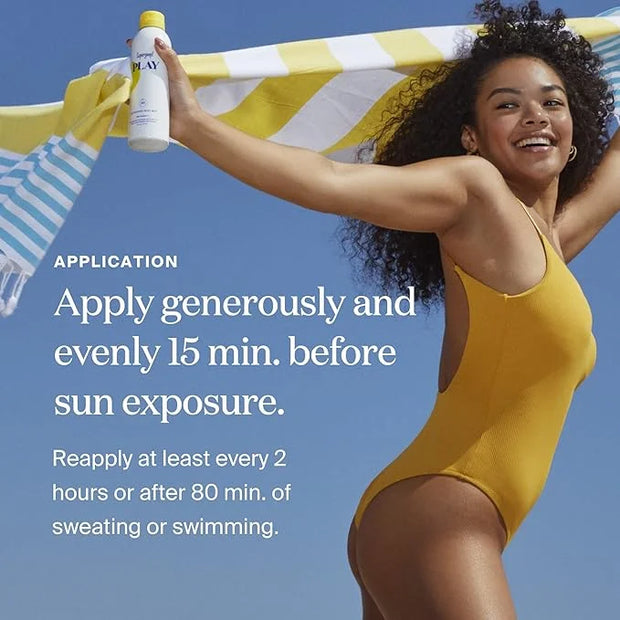 Supergoop! PLAY Antioxidant Body Mist w/ Vitamin C, 3 fl oz - SPF 50 PA++++ Broad Spectrum Sunscreen - Body Spray for Sens...