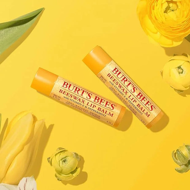 Burt's Bees Lip Balm - Original Beeswax 12 Count Pack in Bulk, Lip Moisturizer With Responsibly Sourced Beeswax, Tint-Free...