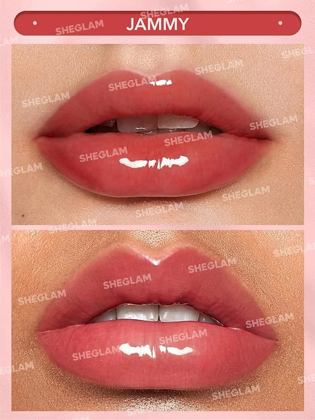 SHEGLAM Glaze Daze Lip Gloss Shiny Tinted Lip Gloss High Gloss Finish Plumping Lip Care Nourishing Not Easy to Fade Liquid...