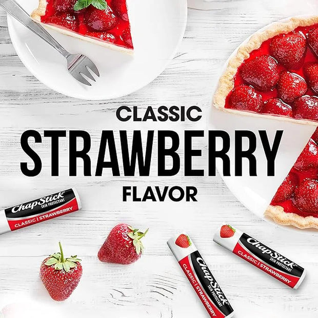 ChapStick Classic Strawberry Lip Balm Tube,