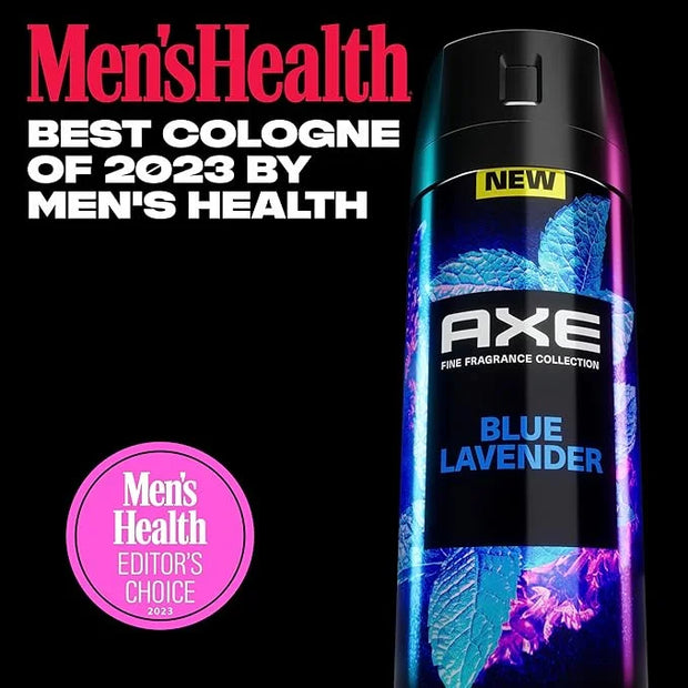 AXE Fine Fragrance Collection Premium Deodorant Body Spray for Men Blue Lavender 3 Count with 72H Odor Protection and Fres...