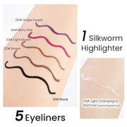 Kaely 1.5mm Skinny Gel Eyeliner Pencil,Shimmer Cat Eye Liner Makeup Pen,Cream Smooth Eyeliner Crayon,delineador de ojos co...