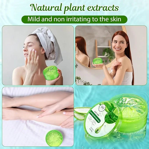 4 Pcs Organic Aloe Vera Gel Fresh Aloe Gel Moisture Hydrates Moisturizing Aloe Vera for Face Body