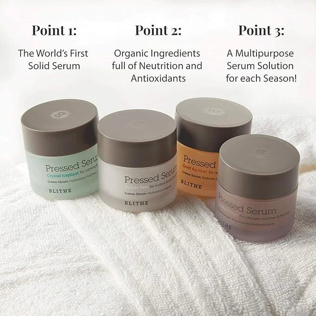 Blithe Pressed Serum Deluxe Collection Face Moisturizer - Hypoallergenic Facial Creams with Ingredients of Chaga Iceplant ...