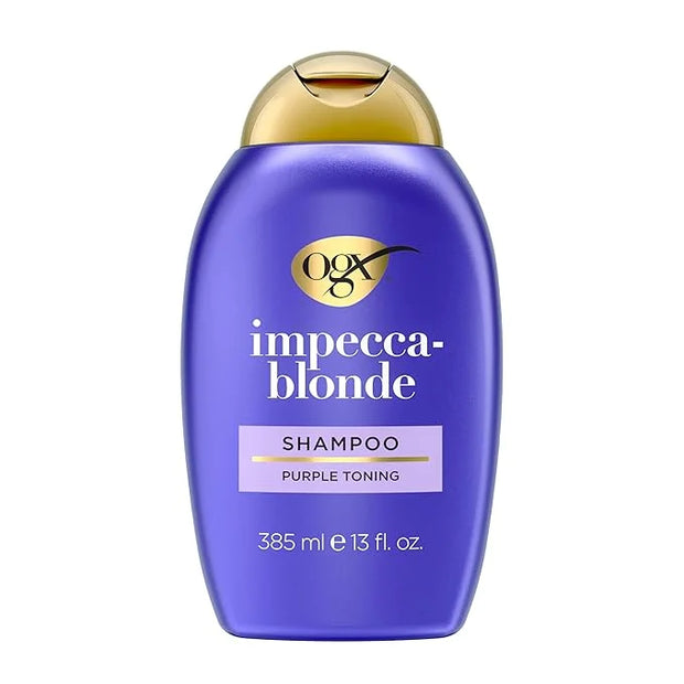 OGX Impecca-Blonde Purple Toning Shampoo, 13 fl oz - Product Image