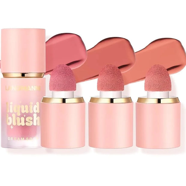 Jolilab Liquid Blush - High Pigment, Long - Lasting, Buildable Color for a Natural Glow（#1+2+3） - Product Image