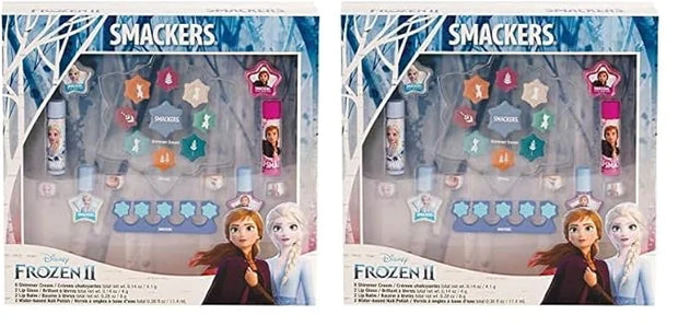 Lip Smacker Disney Frozen II Color Makeup Set For Girls, Shimmer Cream, Lip Gloss, Lip Balm, Nail Polish (Pack of 2) - Pro...