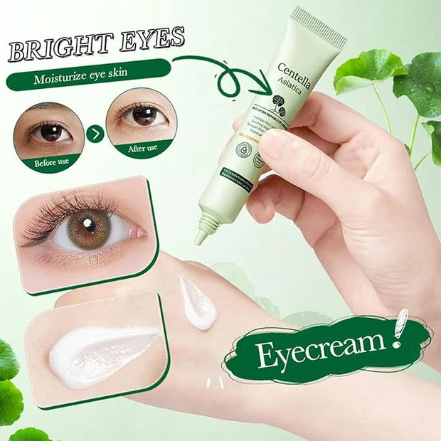 Centella Asiatica Eye Cream,Moisturizes and Tightens the Skin Around the Eyes,Reduces Dry Lines and Fine Lines,Improves Da...