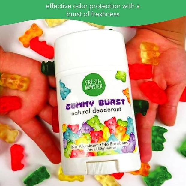 Fresh Monster Natural Deodorant for Kids and Teens I Aluminum-Free, Paraben-Free and Hypoallergenic I Dermatologist Tested...