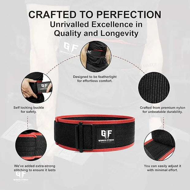4" Self-Locking Nylon Lifting Belt - Lightweight - Product Image