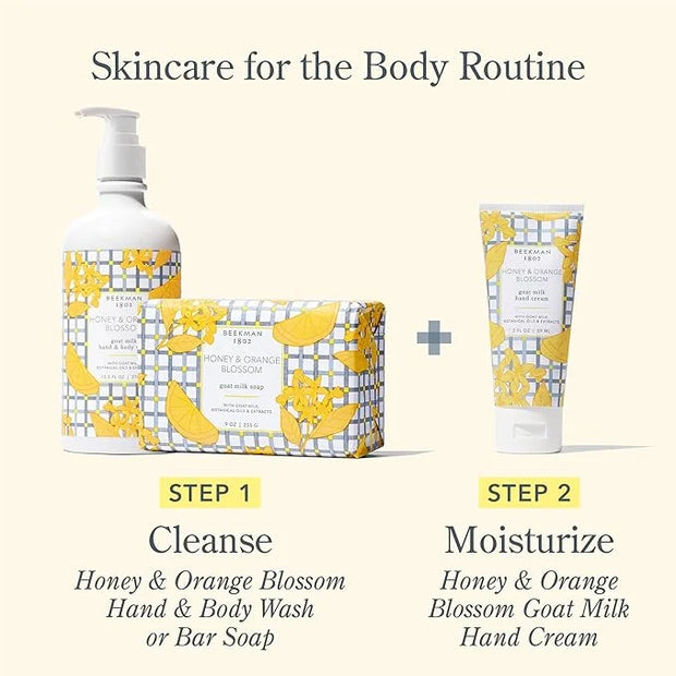 Beekman 1802 Pure Goat Milk Hand Cream, Honey & Orange Blossom - Scented - 2 oz - Moisturizing Lotion for Dry Skin - Anti-...