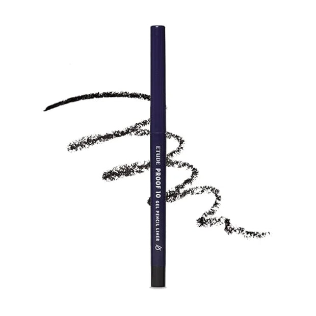 ETUDE Proof 10 Gel Pencil Liner 0.3g (#1 Black) | Creamy Gel Texture Eyeliner with Wearable Shades to Create Precise Line ...