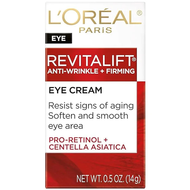 L'Oreal Paris Skincare Revitalift Anti-Wrinkle and Firming Eye Cream with Pro Retinol, Treatment to Reduce Dark Circles, F...