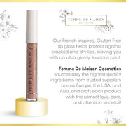 Cosmetics, Lustre Lip Gloss, Moisturizing, Long Lasting with Squalane & Vitamin E, 100% Gluten, Paraben & Phthalate-Free, ...
