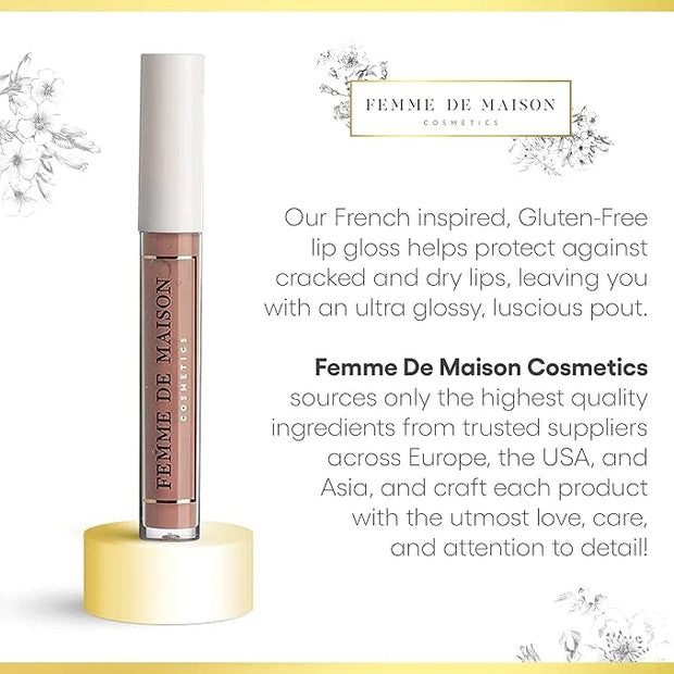 Cosmetics, Lustre Lip Gloss, Moisturizing, Long Lasting with Squalane & Vitamin E, 100% Gluten, Paraben & Phthalate-Free, ...