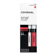 COVERGIRL Outlast All-Day Lip Color with Topcoat, Ever Red-Dy, Pack of 1 - Product Image