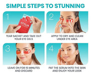 Stylia Under Eye Patches for Puffy Eyes and Dark Circles (6 Pairs) - Marine Collagen Under Eye Mask with Vitamin C, Hyalur...