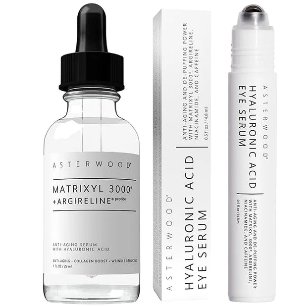 Asterwood Matrixyl 3000 with Argireline Serum 1 oz + Hyaluronic Acid Eye Serum - Product Image