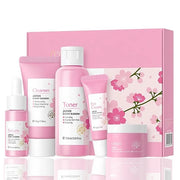 Cherry Blossom Skin Care Kit - Skincare for Girls 10-12 - Hydrating Travel Essentials - Travel Kit with Face Wash, Essence...