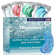 28 Pairs Collagen Eye Mask, Anti Wrinkle Eye Patches for Puffy Eyes and Dark Circles, Natural Marine Collagen Eye Gel Pads...