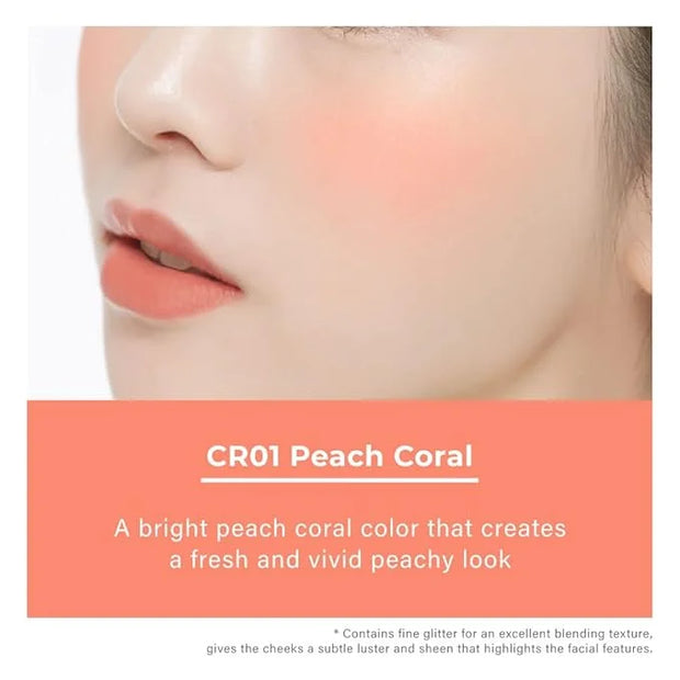 A'PIEU Juicy-Pang Jelly Blusher [CR01] (0.17 oz) - Soft Touch Cheek Color with Creamy Powdery Texture for Natural Dewy-Fin...