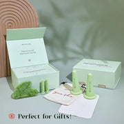 Rena Chris Facial Cupping Set & Gua Sha Facial Tool - Silicone Cupping Set & Jade Gua Sha Stone - Face Cupping Therapy Set...