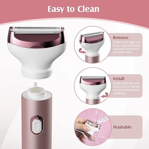 Womens Electric Razor, 4 in 1 Face Shaver for Women, Facial Hair Remover for Women, Electric Women Bikini Trimmers for Leg...