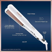 Conair Double Ceramic Flat Iron, 1 1/4-inch Hair Straightener - Product Image