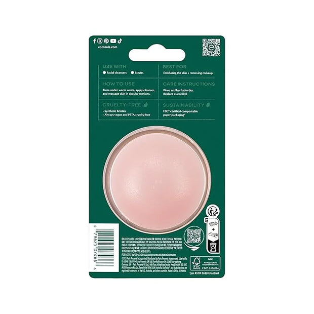 EcoTools Mini Facial Cleansing Brush, Infused with Citrus, Boosts Collagen, Safe for Sensitive Skin, Exfoliates & Clean Po...