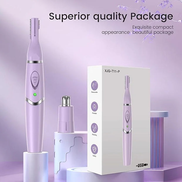 Ear and Nose Hair Trimmer for Women, 2025 Professional Painless 2 in 1 USB Rechargeable Eyebrow & Facial Hair Trimmer, Pre...