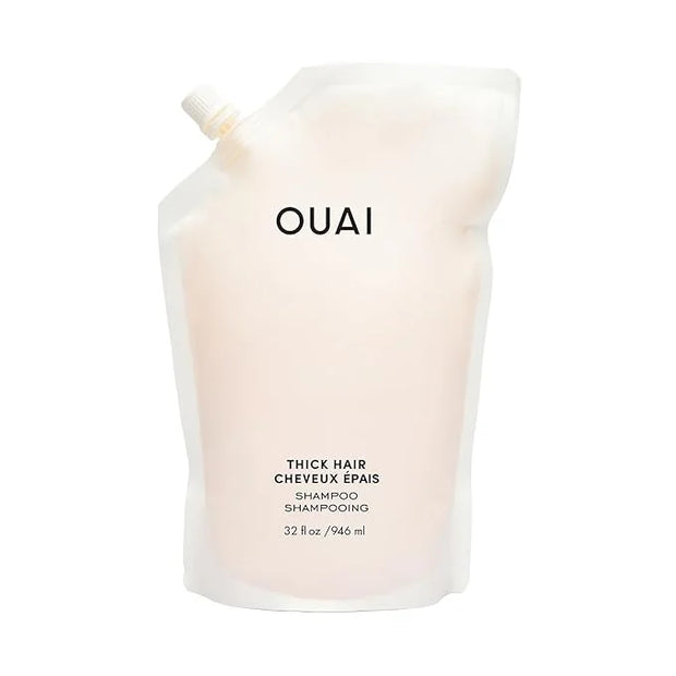 OUAI Thick Shampoo Refill - Moisturizing Shampoo with Keratin, Marshmallow Root, Shea Butter & Avocado Oil for Thick Hair ...