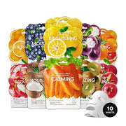 Nature Republic Mask 10 Pack (Cold Juicy) Fresh jelly mask, Bulk Facial Vegan spa Mask for Moisturizing & Hydrating Glow, ...