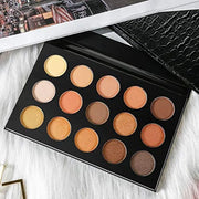 Nude Gold Eyeshadow Palette Natural Naked Smokey Warm Neutral 15 Shades, DE'LANCI Ultra-Blendable High Pigmented Matte Shi...