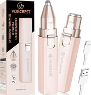 Painless Rechargeable Eyebrow Hair Trimmer: A 2-in-1 Eyebrow Trimmer for women for shaping eyebrows and gently removing un...