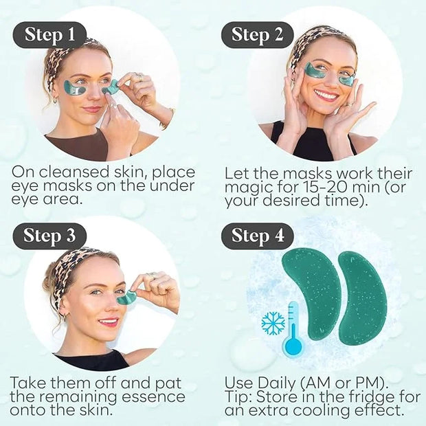 Aloe Vera Under Eye Patches (30 PAIRS), For Puffy Eyes and Dark Circles, Under Eye Mask with Hyaluronic Acid & Hydrolyzed ...