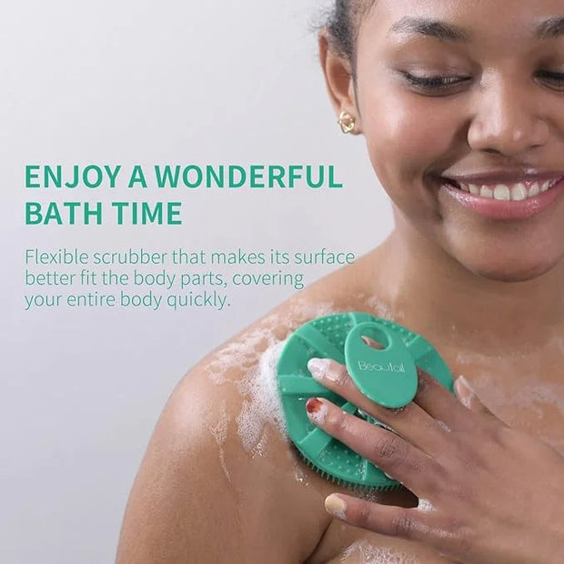 Silicone body scrubber shower bath