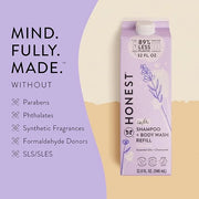 The Honest Company 2-in-1 Cleansing Shampoo + Body Wash Refill Carton | Gentle for Baby | Naturally Derived, Tear-free, Hy...