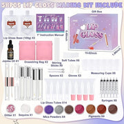 Lip Gloss Making Kit, Make Your Own Lip Gloss Kit, DIY Lip Gloss Making Supplies, Moisturizing Glitter Lip Kit Lipgloss Ma...