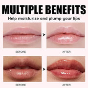 Hydrating Lip Oil, Big Brush Head Lip Glaze Shiny Transparent Lip Glow Oil, Nourishing & Non-sticky Long Lasting Fresh Cle...