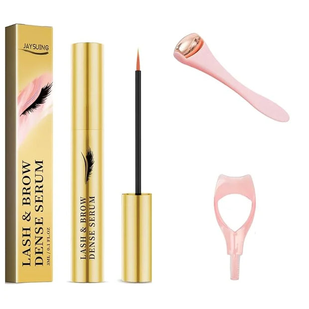 Eyelash Growth Serum For Stronger – Thicker and Longer,Moisturize,contains a Facial Roller,Serum for Natural Eyelashes,Las...