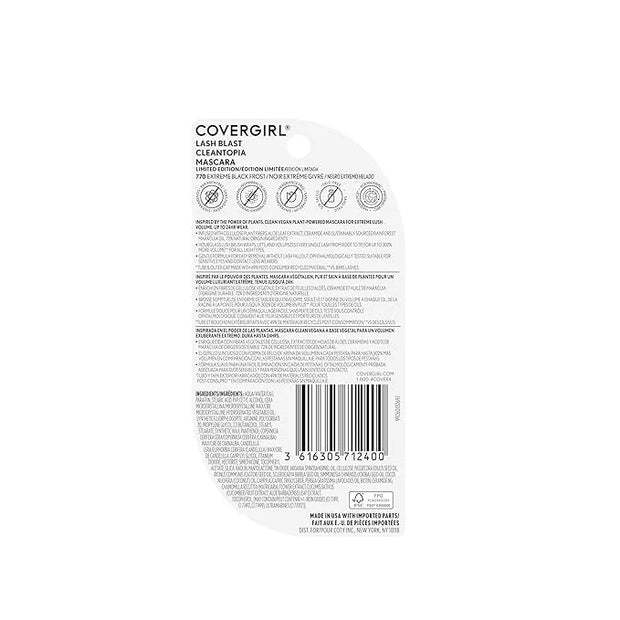 CoverGirl Lash Blast Cleantopia Mascara - Extreme Black Frost, Vegan, Volumizing, Sensitive Eyes, No Smudge, 0.32oz - Prod...