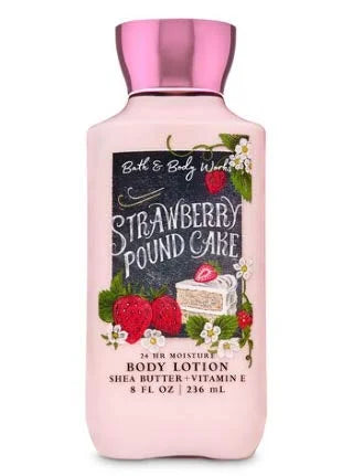 Bath and Body Works - Strawberry Pound Cake - Daily Trio - Shower Gel, Fine Fragrance Mist & Super Smooth Body Lotion- New...