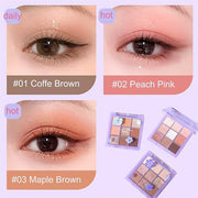 Violet Fairy 9 Color Eyeshadow Palette, Warm Neutrals