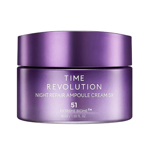 MISSHA Time Revolution Night Repair Ampoule Cream (5th Gen) 1.69 Fl Oz - Triple Fermented Deep-Sleep Night Cream - Overnig...