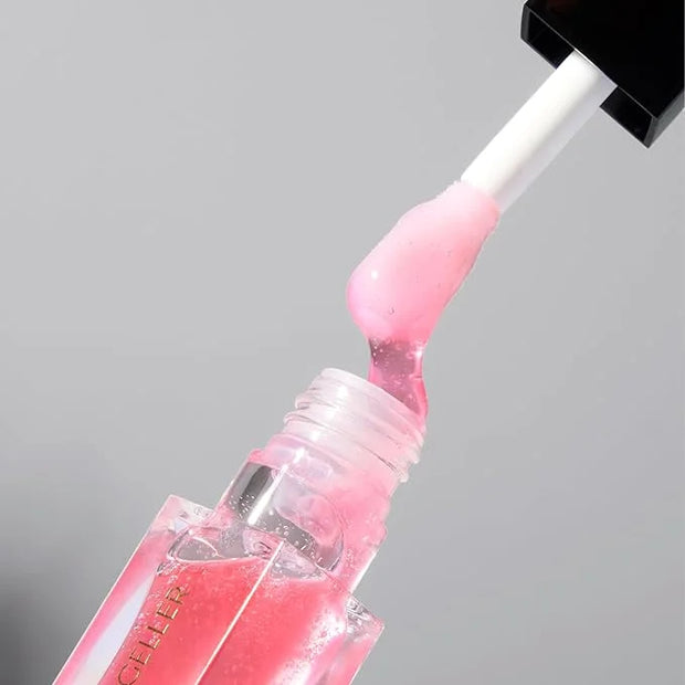 LAURA GELLER NEW YORK Fine Shine Glossy Lip Oil, Sweet Pink - Hydrating Squalane - Sheer Pink Lip Gloss - Product Image