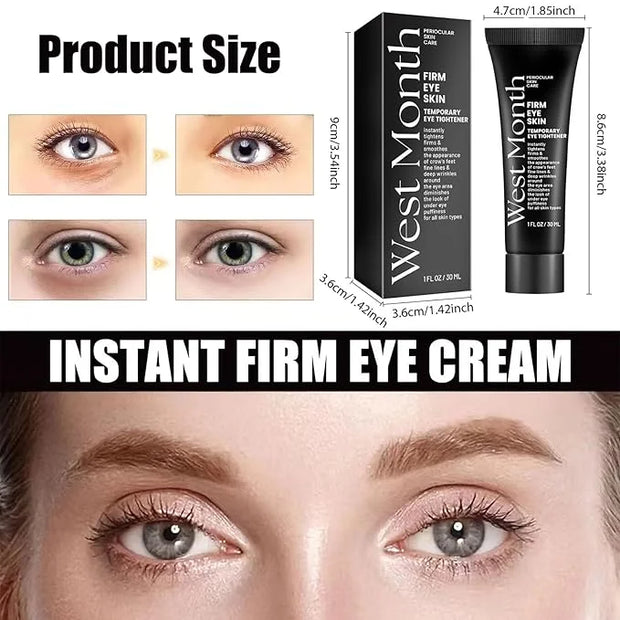 West Month Firming Eye Cream, Moisturizing Hydrating Eye Cream Area Anti Aging Fine Lines for Dark Circles, Crow's Feet, M...