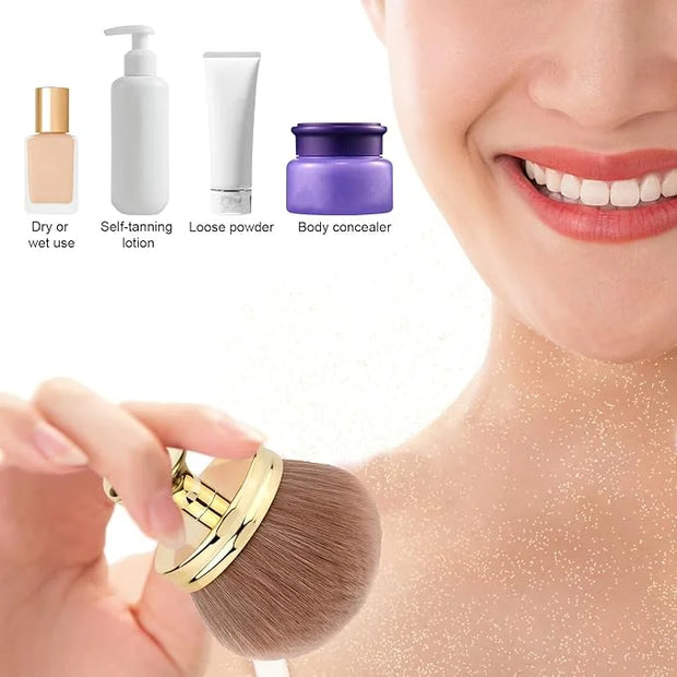 Large Self Tanning Brush, Oval Body Makeup Tan Brush with Wide Brush Head Self Tanner Brush Applicator Sunscreen Brush for...