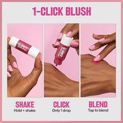 Revlon Glimmer Blush Drops, Liquid Blush for Cheeks, Liquid to Velvety Powder Finish, Glowy, High Pigment, 101 Coralicious...