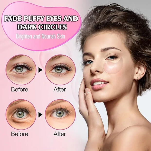 Under Eye Mask, 60 PCS Under Eye Patches for Dark Circles,Gel Pads Puffiness & Dark Circles Treatment,Reduces Wrinkles & F...